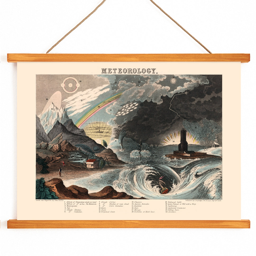 , with wooden magnetic frame on white background