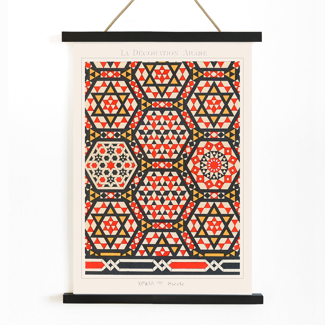 , with wooden magnetic frame on white background