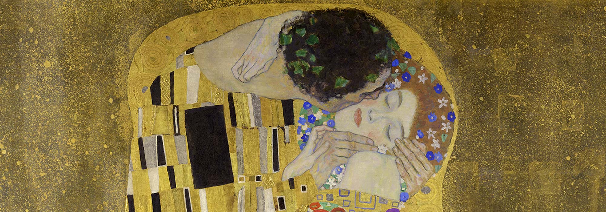 Gustav Klimt artwork featuring rich gold tones, intricate patterns, and expressive portraits from the Famous Artists collection