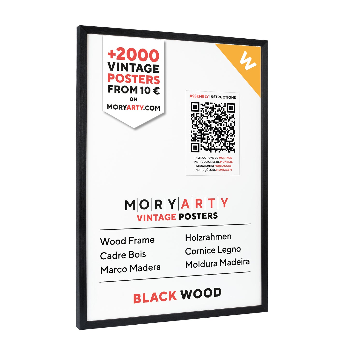 Black pine wood photo frame with elegant black finish, showcasing a classic and refined design suitable for displaying photos or artwork in home or office settings, full front picture