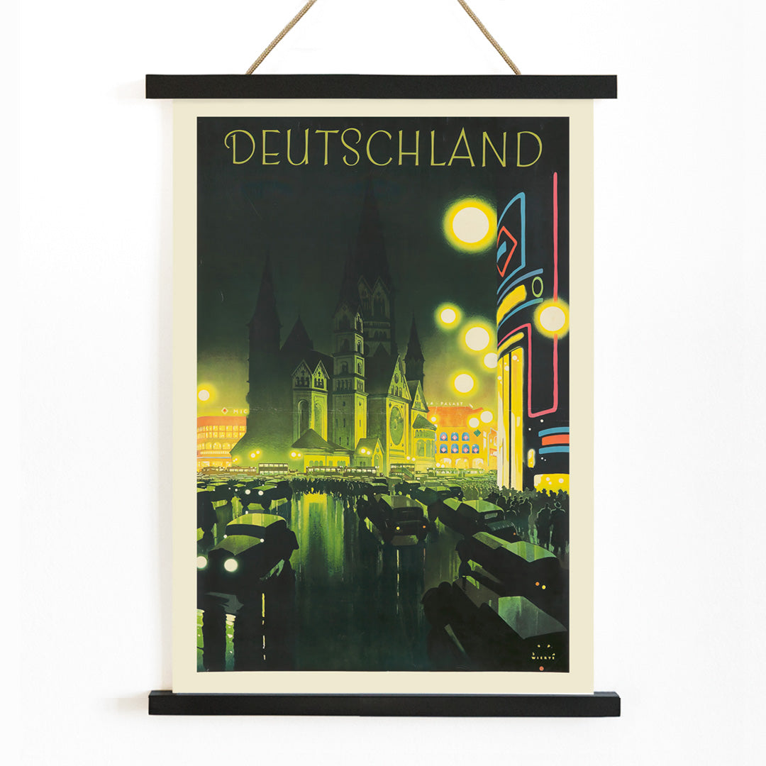 , with wooden magnetic frame on white background