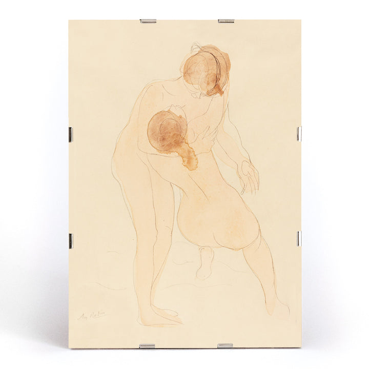 , framed and displayed in modern living room decor