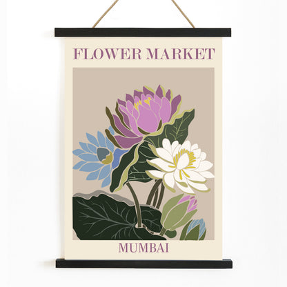 , with wooden magnetic frame on white background