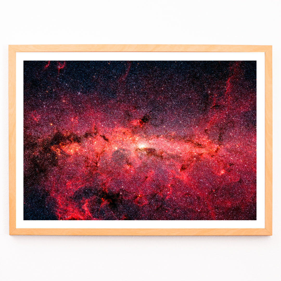 Closeup detail of Milky Way galaxy swirling core with countless vibrant stars NASA artwork Hundreds of thousands of stars poster