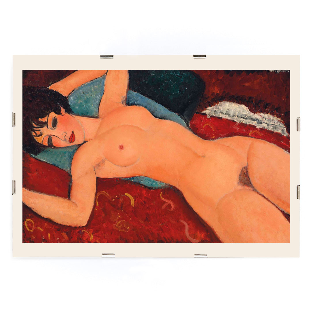 , framed and displayed in modern living room decor