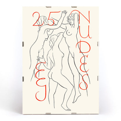 , framed and displayed in modern living room decor