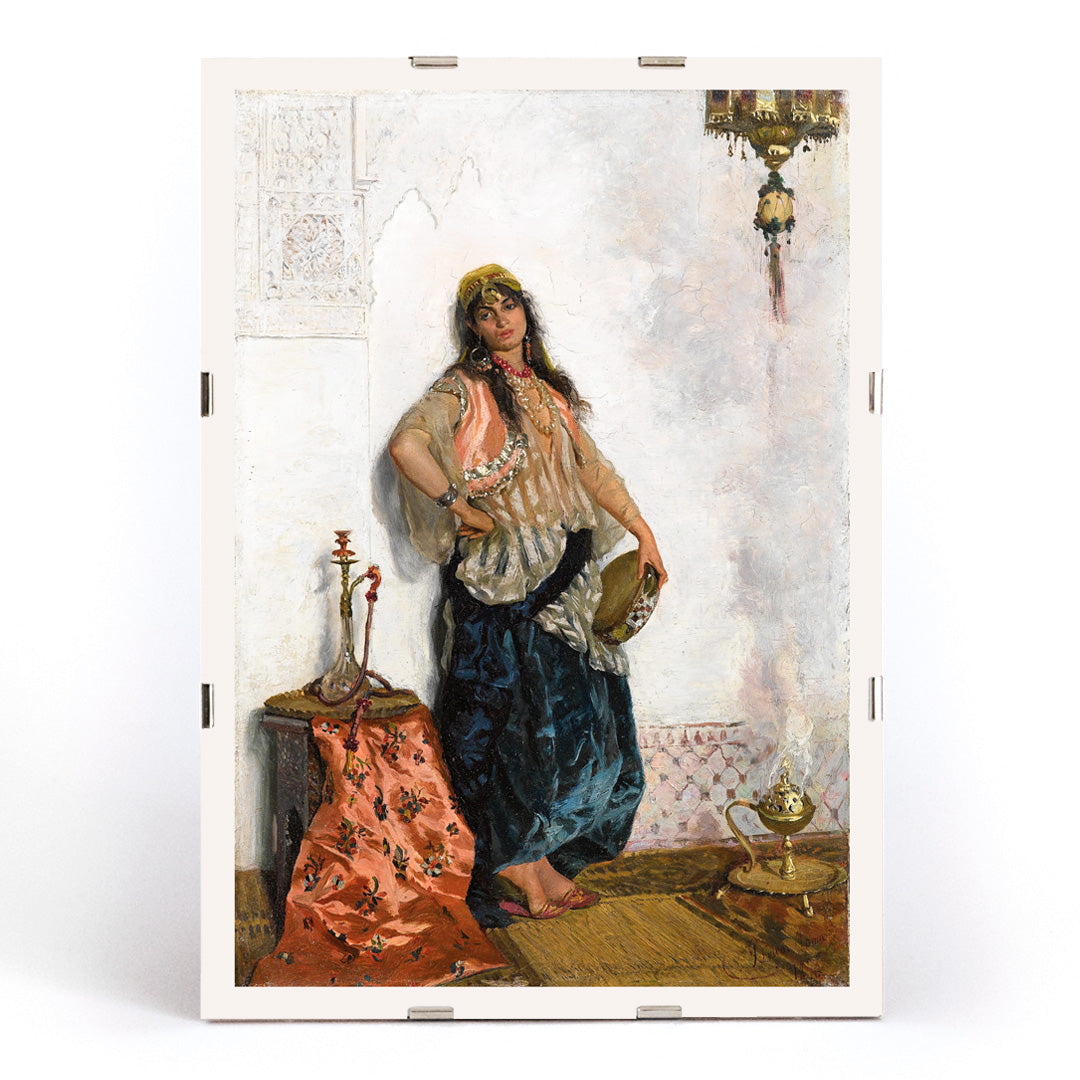 , framed and displayed in modern living room decor