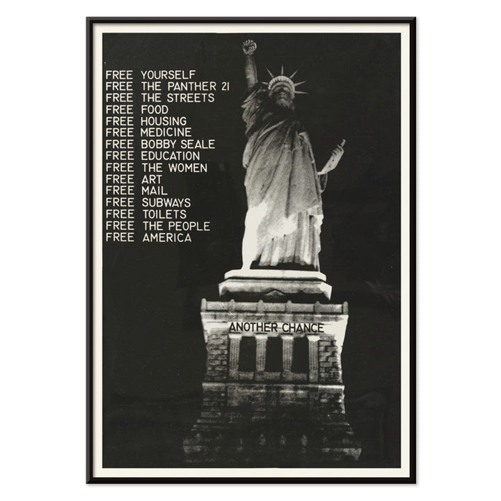 , with black aluminium frame on white background