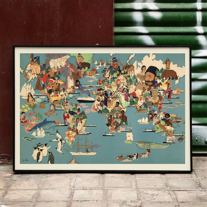 , framed and displayed in home decor