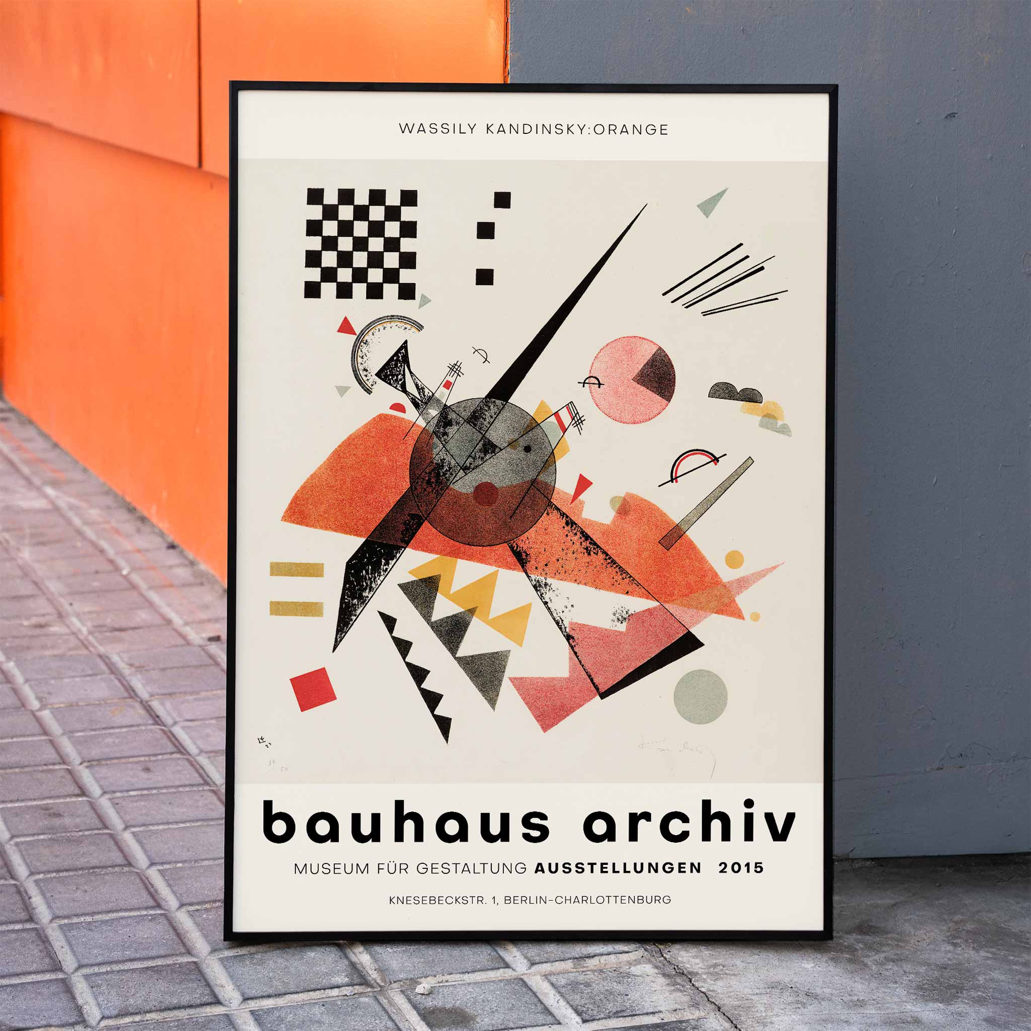 Poster | Bauhaus Archiv Orange Art by Wassily Kandinsky | MORYARTY