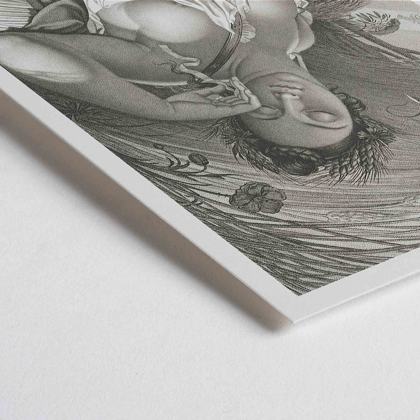 Closeup detail of Sleeping Woman by Salvatore Tresca serene woman sleeping in a lush natural setting with flowers and wheat poster