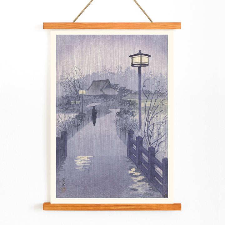 , with wooden magnetic frame on white background