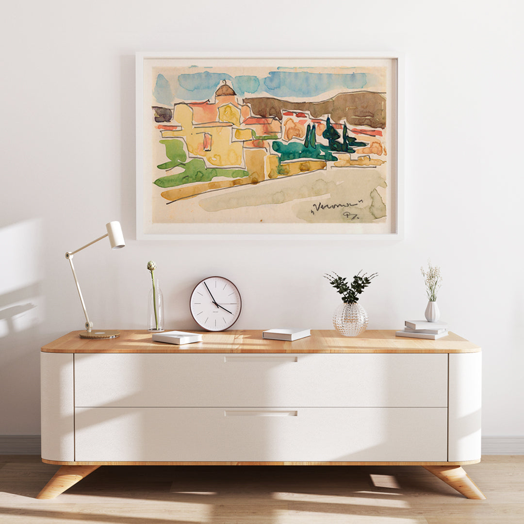 , framed and displayed in home decor